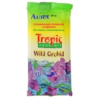 Влажные салфетки Aura "Tropic Cocktail Wild Orchid", 20 шт артикул 1739b.